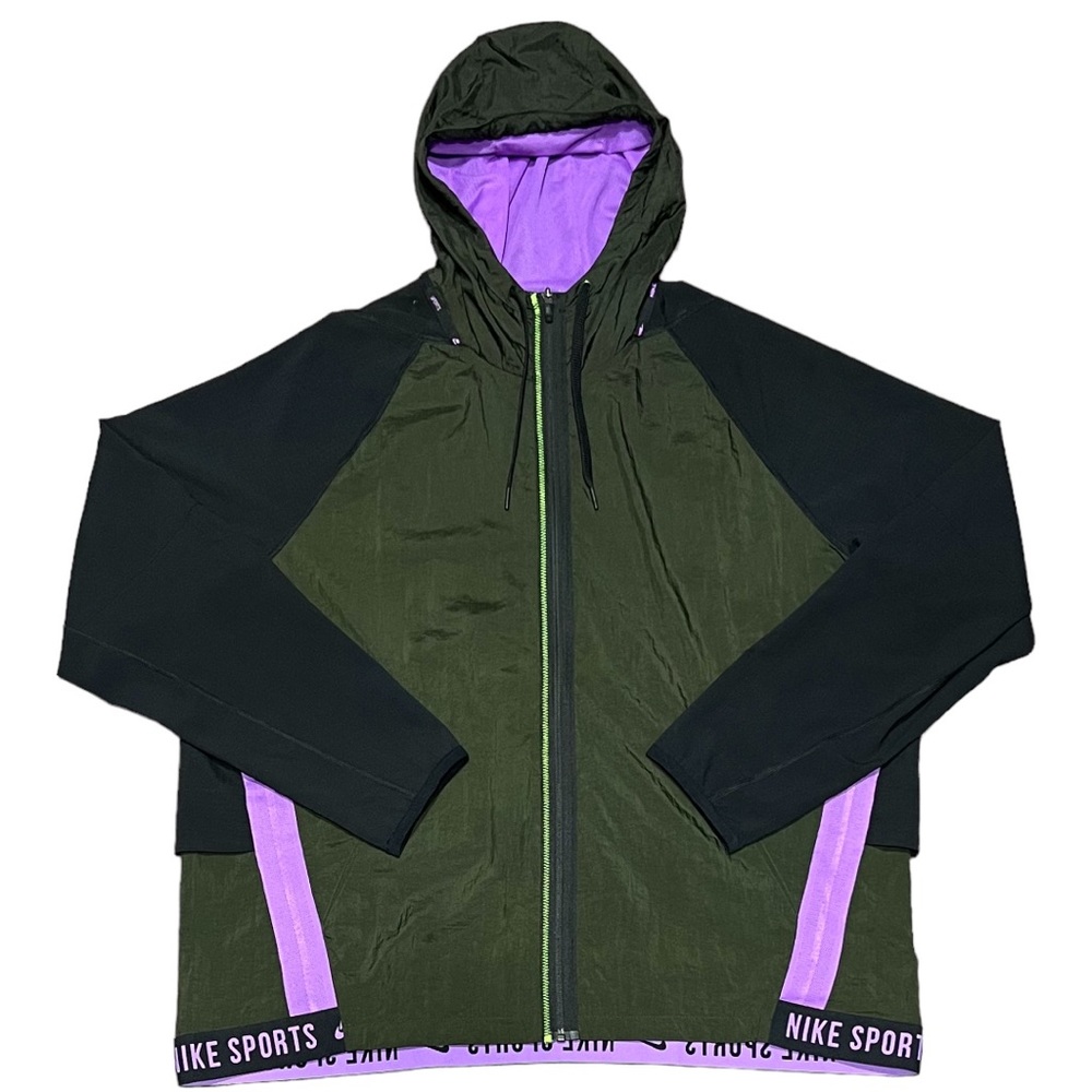 Nike Flex Sport Clash Zip Jacket Sequoia Black Bright Violet 2XL XXL BV3303-355